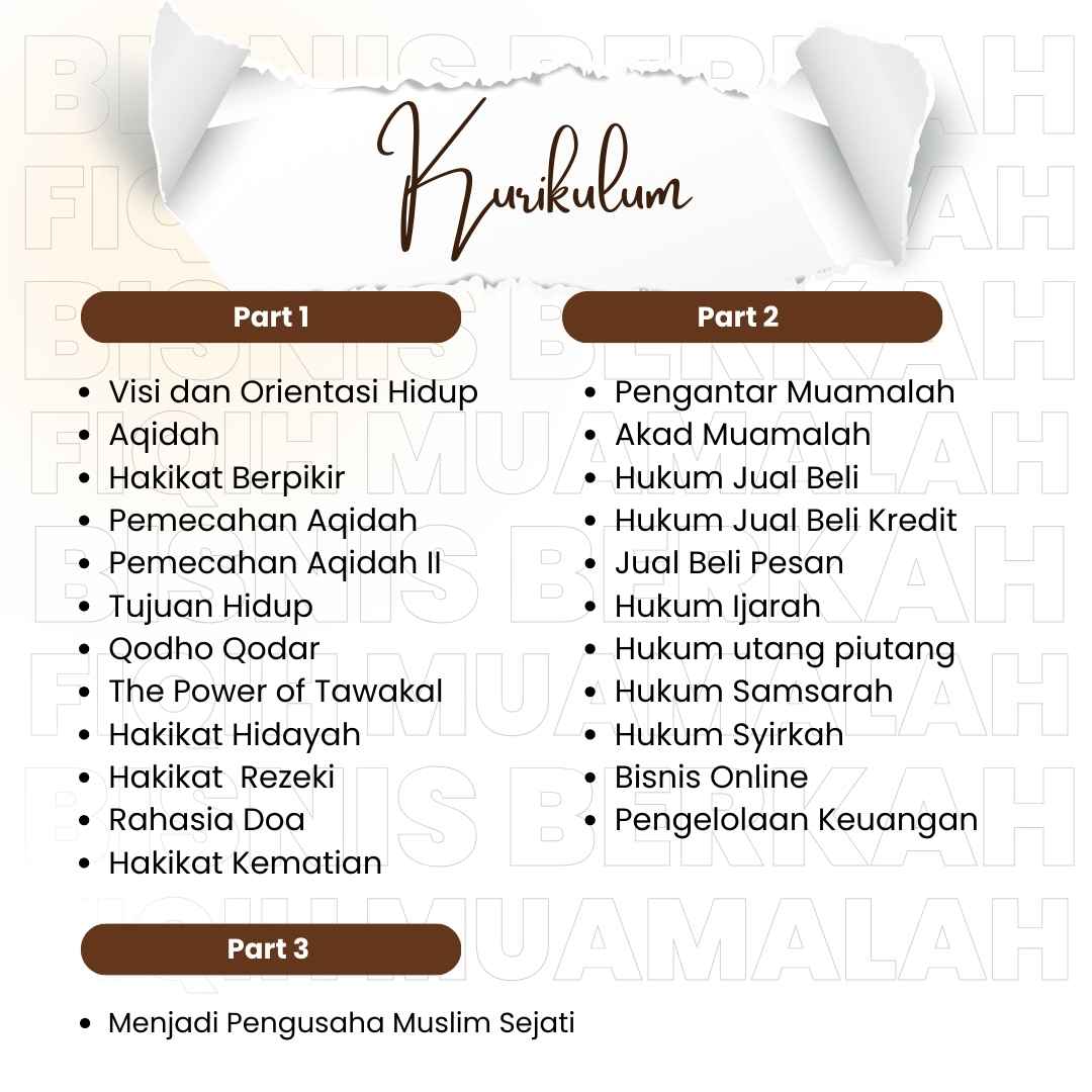 Akademi Bisnis Berkah - Kurikulum